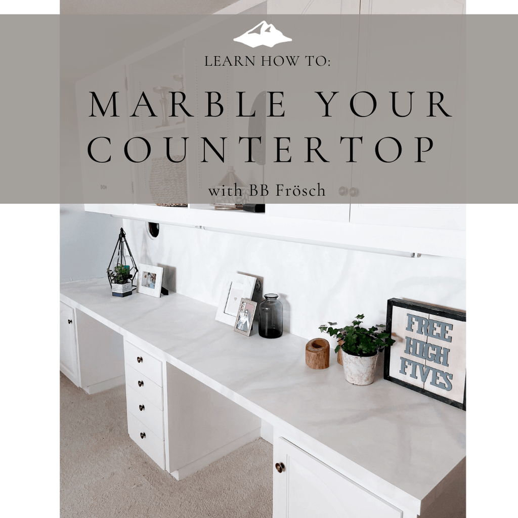 How to Paint Faux Marble Countertops for under $20
