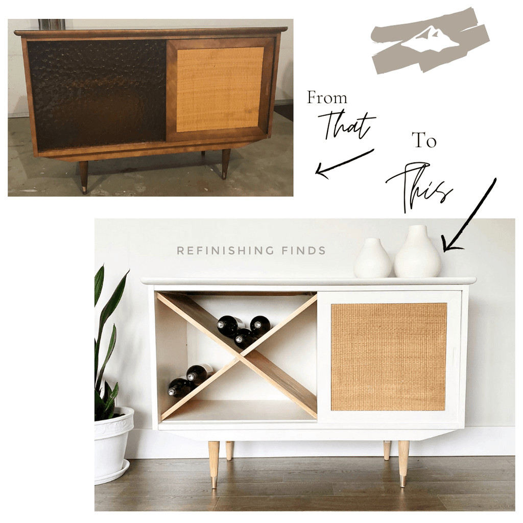 How to Turn a Dated Cabinet into a Super-Cool Sideboard/Custom Wine Rack