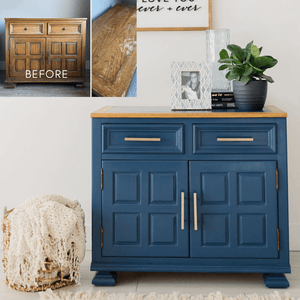 Dresser with Carved Damage Before and After