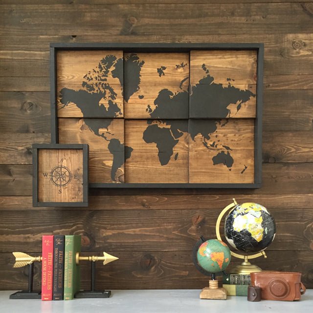 World Map Wall Art Tutorial