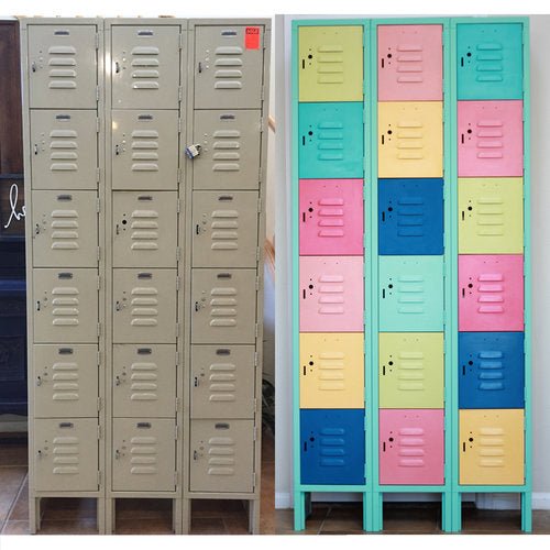 How to Paint Metal Lockers with Chalk/Mineral Paint